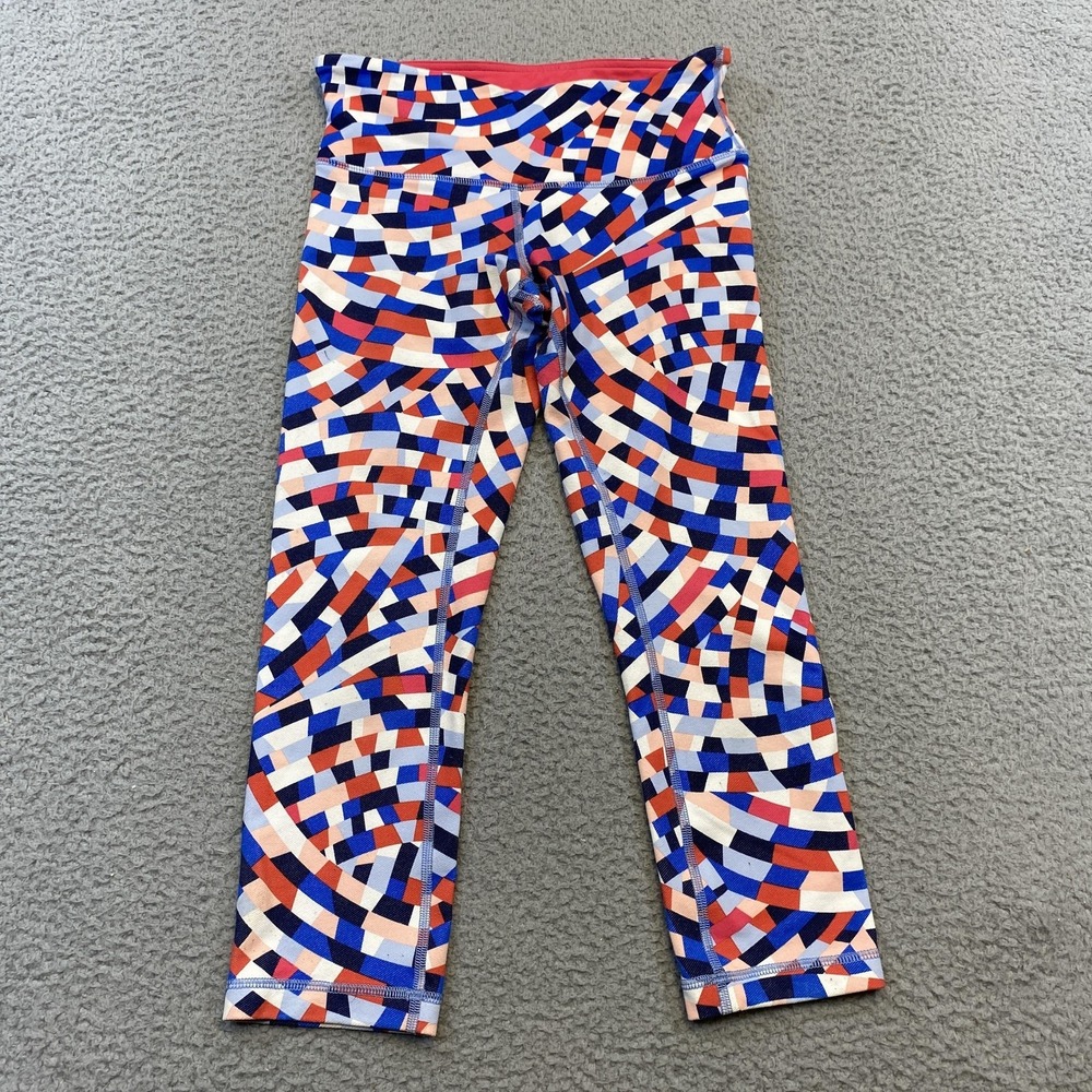 Lululemon Wunder Under Legging Women 6 Multicolor Capoeira Multi Crop Capri Yoga